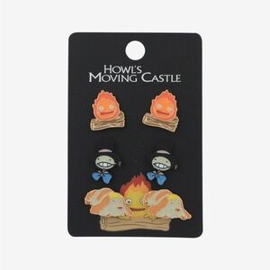 Studio Ghibli Howls Moving Castle Characters Stud Earring‎ Set Hot Topic